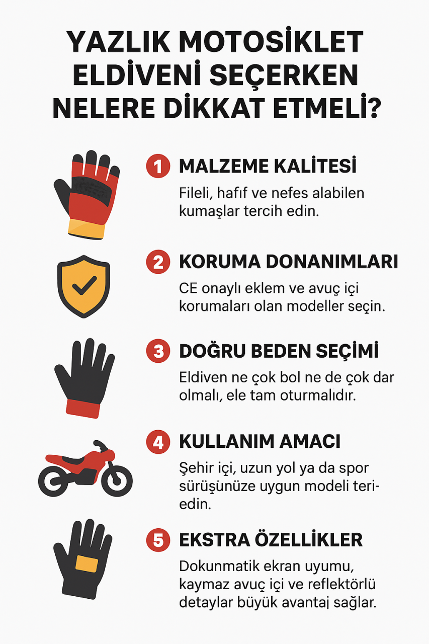 Yazlık Motosiklet Eldiveni Seçerken Nelere Dikkat Etmeli?