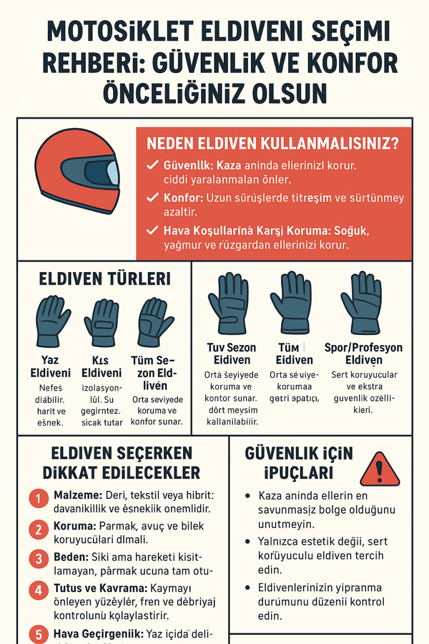 Motosiklet Eldiven Seçimi: Güvenlik ve Konfor İçin Doğru Tercih