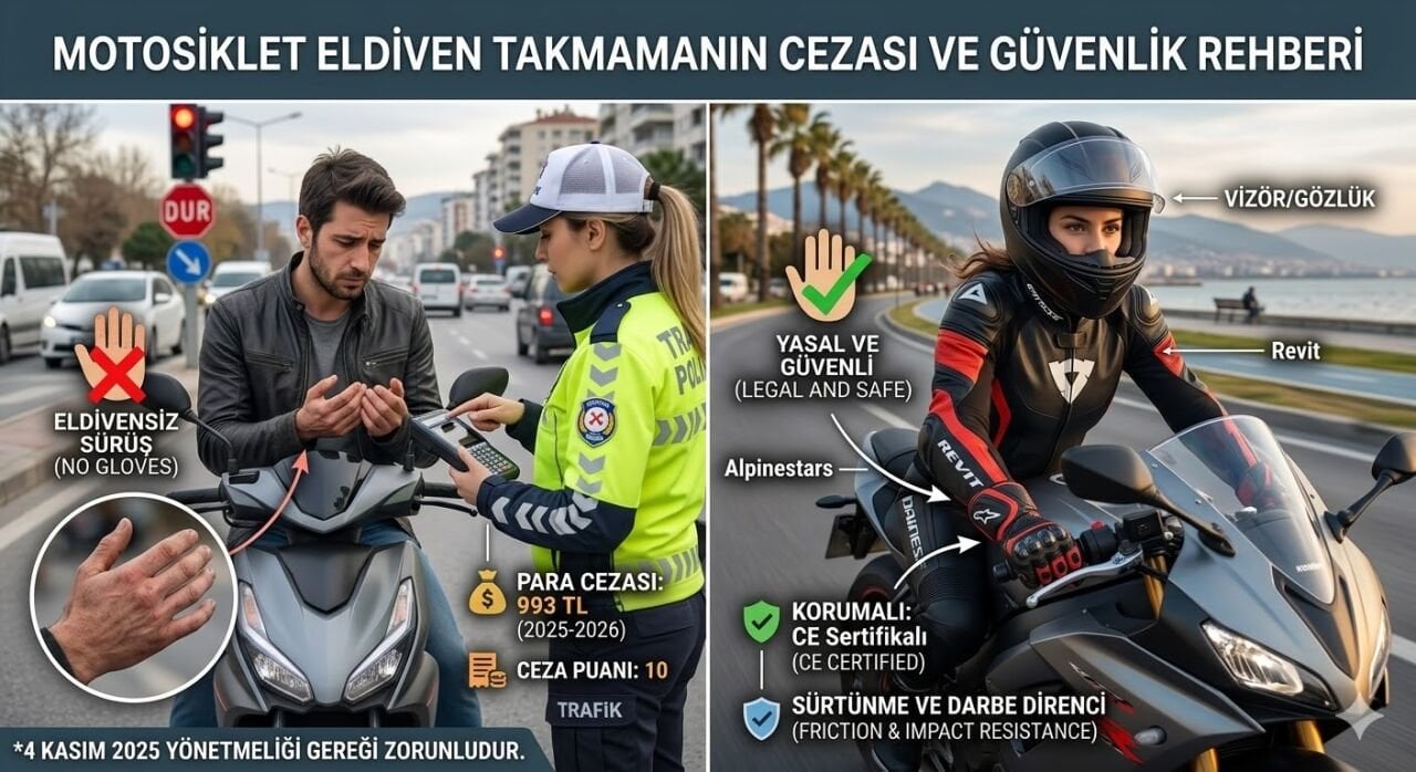 Motosiklet Eldiven Takmamanın Cezası