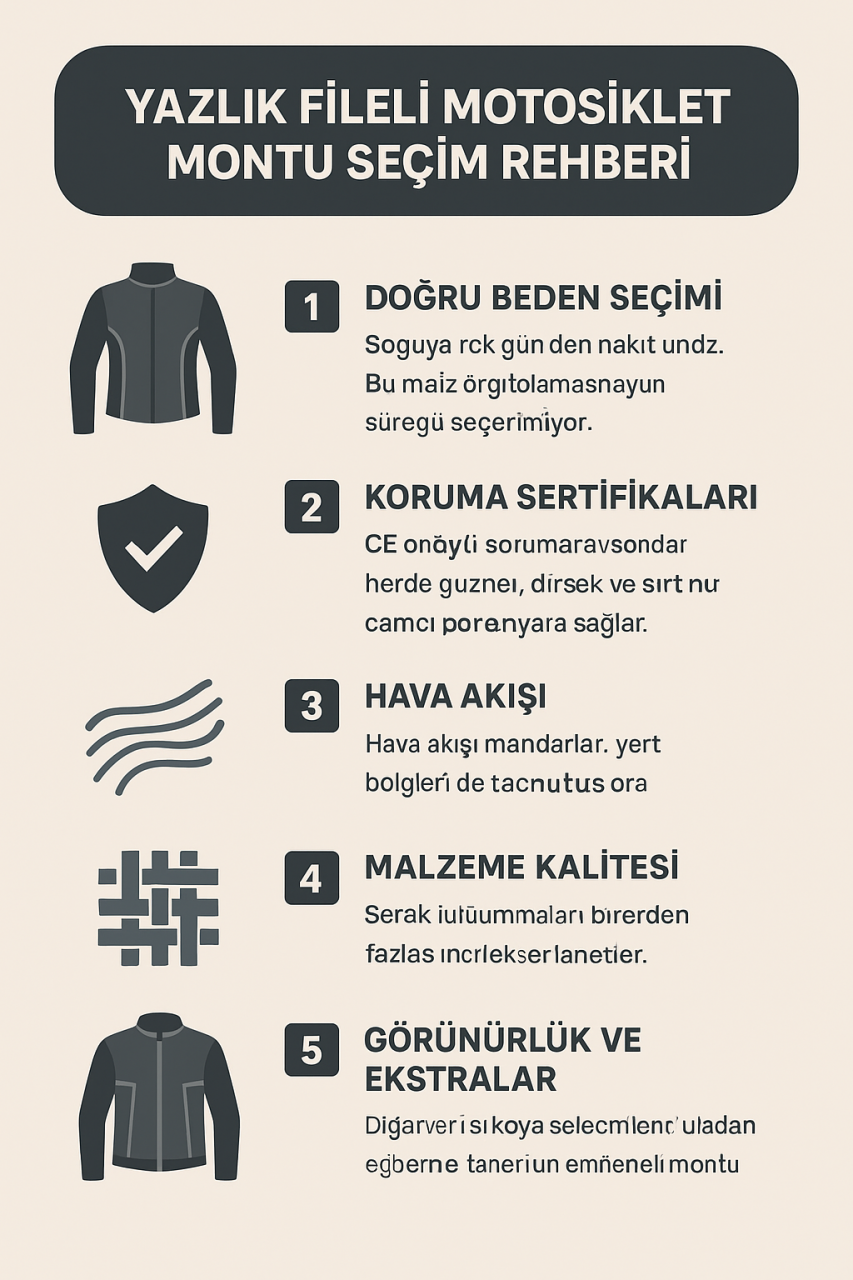 Yazlık Fileli Motosiklet Montu Alırken Nelere Dikkat Edilmeli?