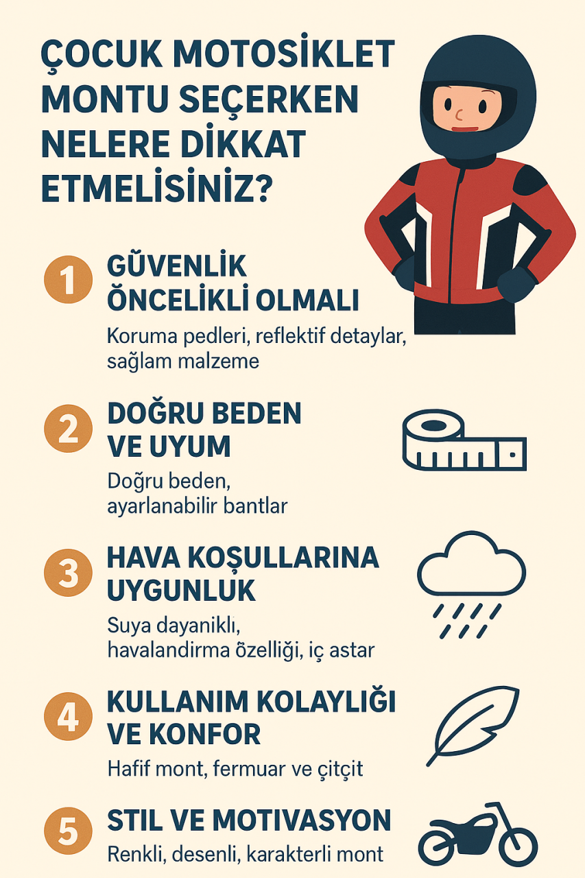 Çocuk Motosiklet Montu Seçerken Nelere Dikkat Etmelisiniz?