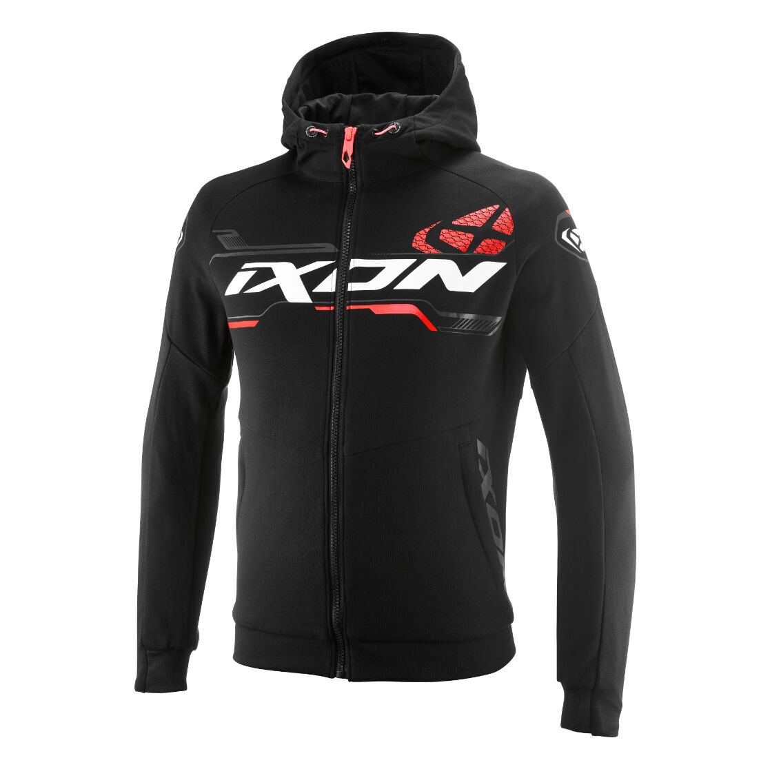 IXON TOUCHDOWN ULTRA Siyah Beyaz Kırmızı Motosiklet Montu