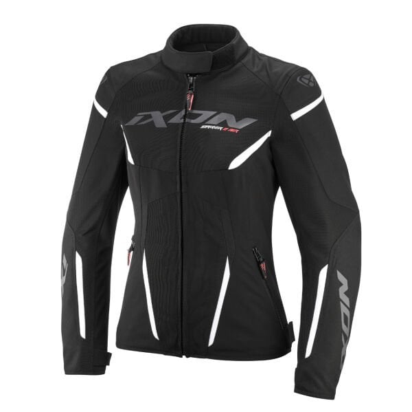 IXON STRIKER2 AIRWPL Siyah Beyaz Kadın Motosiklet Montu