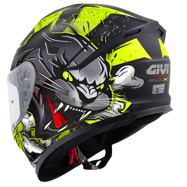 GIVI 50.X WILD MAT SİYAH-NEON SARI KASK