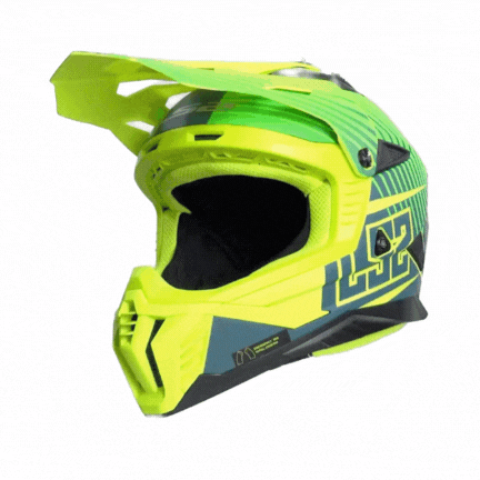 LS2 FAST 2 DUCK YEŞİL-NEON SARI KASK