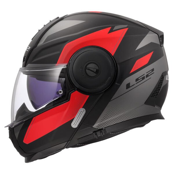 LS2 SCOPE 2 DURIA MAT SİYAH-KIRMIZI KASK