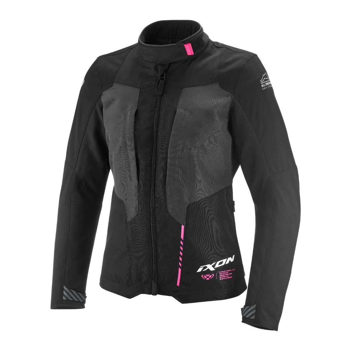 IXON Tyr Lady Siyah Antrasit Pembe Kadın Motosiklet Montu