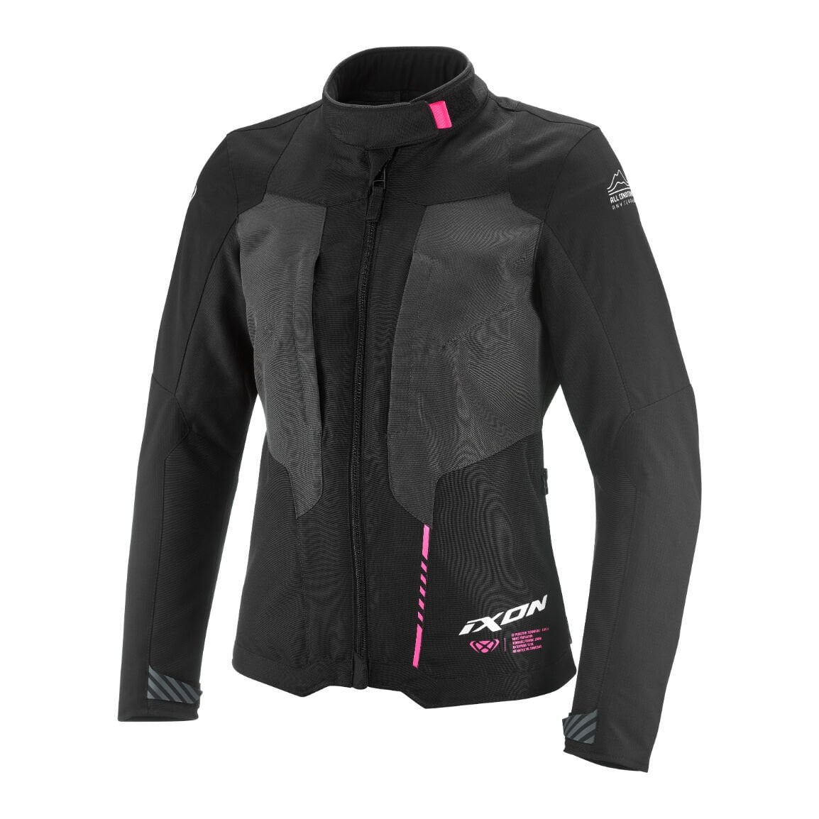 IXON Tyr Lady Siyah Antrasit Pembe Kadın Motosiklet Montu