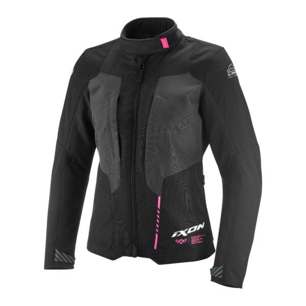 IXON Tyr Lady Siyah Antrasit Pembe Kadın Motosiklet Montu