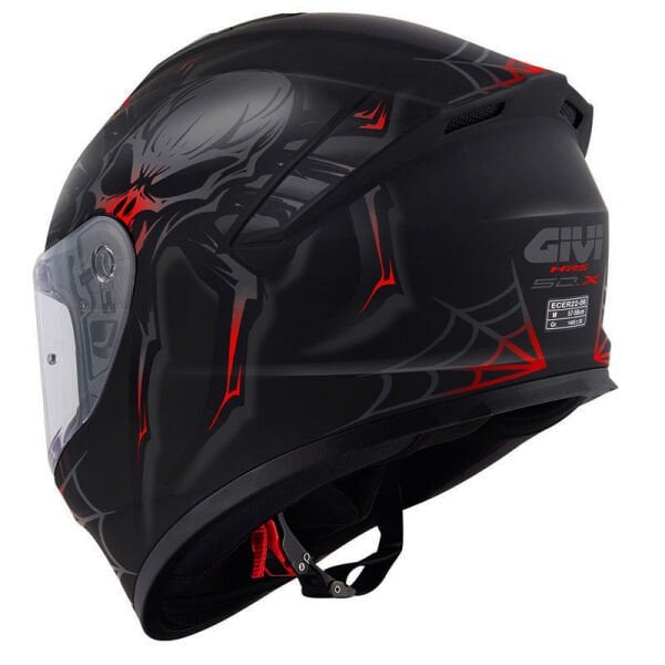GIVI 50.X ARACHNO MAT SİYAH-KIRMIZI KASK
