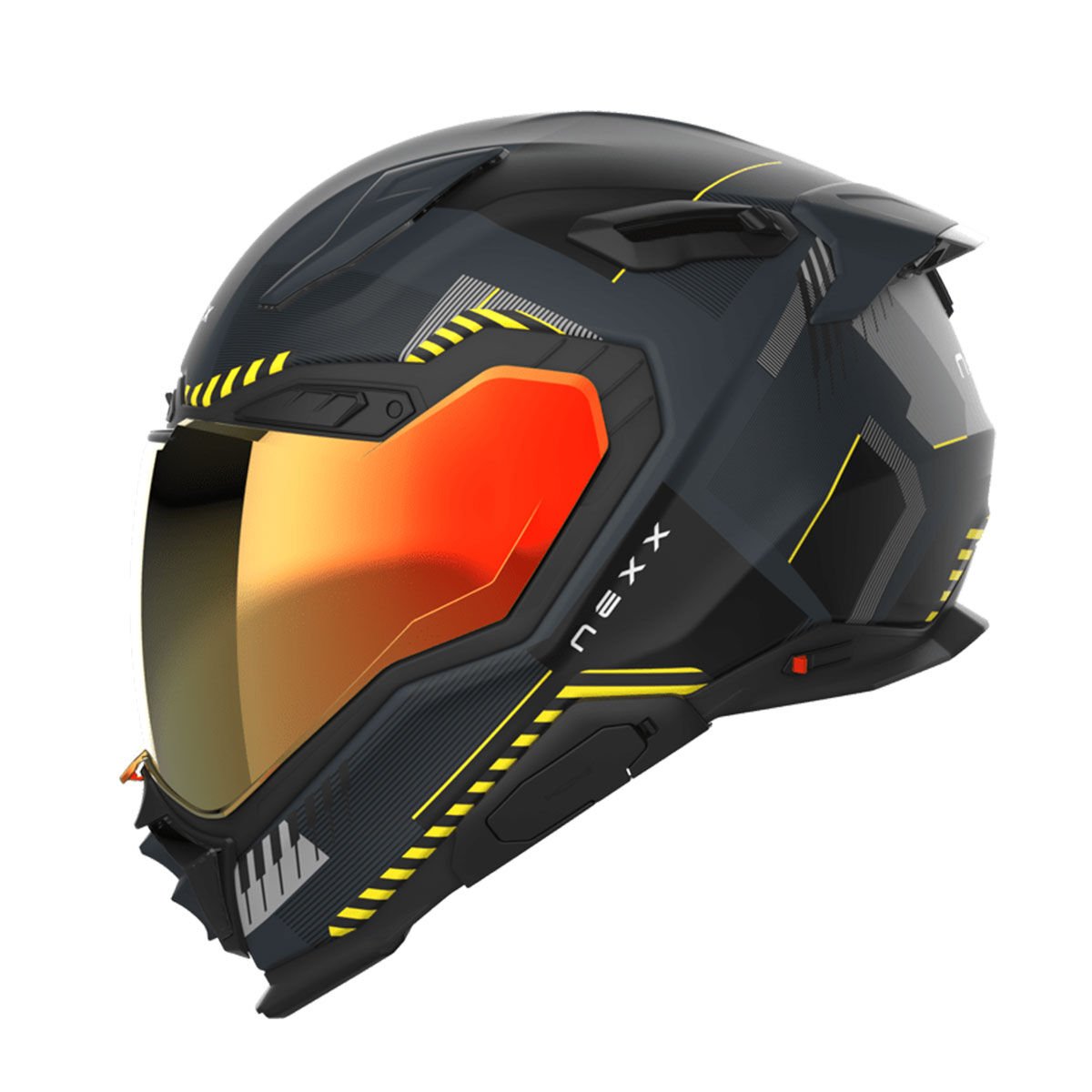 NEXX X.WST 3 FLUENCE MAT GRİ-NEON SARI KASK