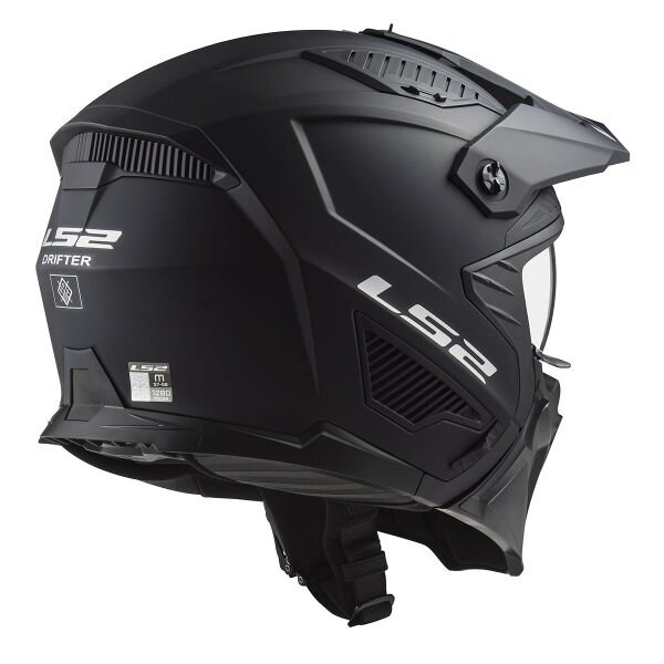 LS2 DRIFTER MAT SİYAH KASK
