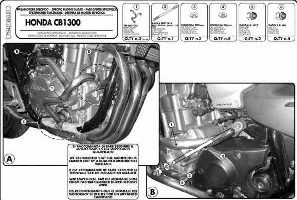 GIVI TN451 HONDA CB 1300 - CB 1300S (03-15) KORUMA DEMİRİ