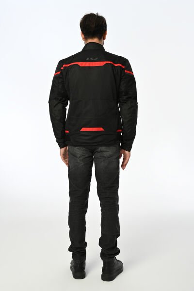 LS2 RIVA MONT SİYAH-KIRMIZI