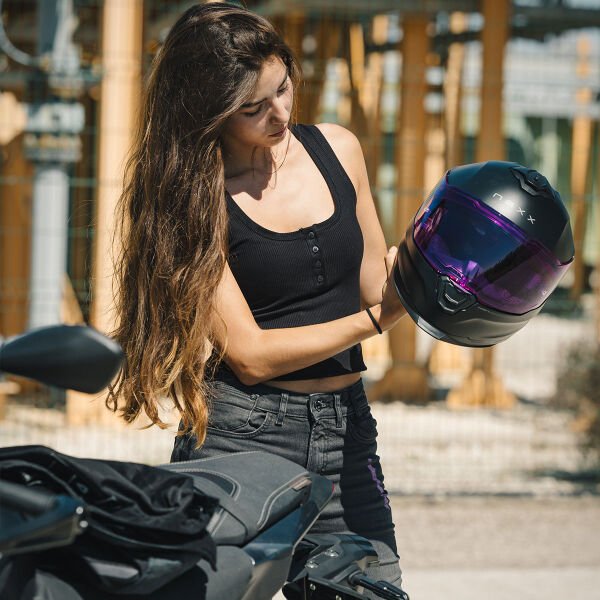 NEXX Y.100R SUBSONIC MAT SİYAH-PEMBE KASK