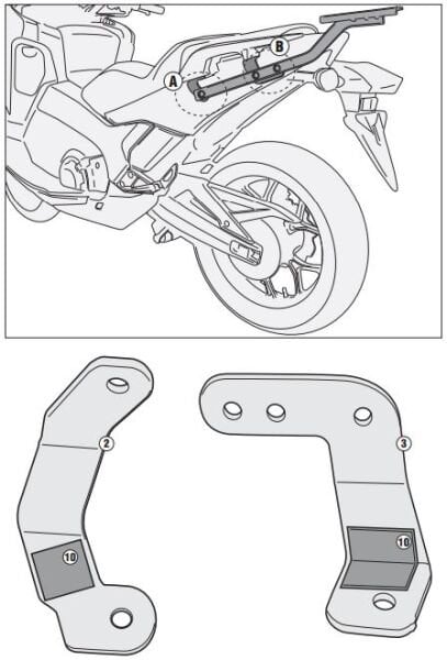 GIVI 1127FZ HONDA INTEGRA 750 (14-15) ARKA ÇANTA TAŞIYICI