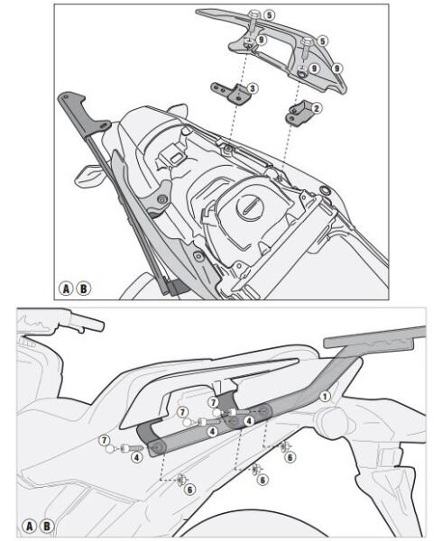 GIVI 1127FZ HONDA INTEGRA 750 (14-15) ARKA ÇANTA TAŞIYICI