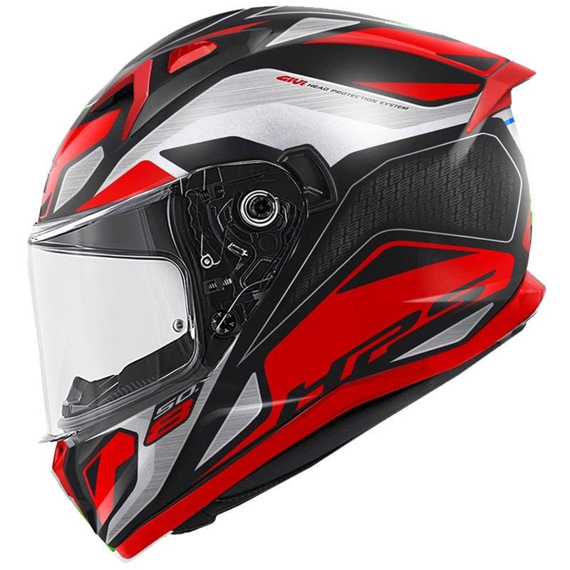 GIVI 50.8 BRAVE MAT SİYAH-TITANIUM-KIRMIZI KASK