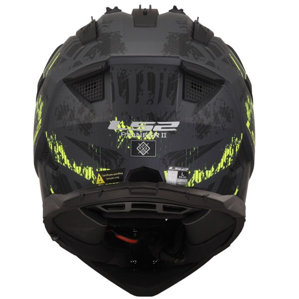 LS2 PIONEER 2 CRAZY MAT SİYAH-GRİ-NEON SARI KASK