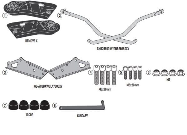 GIVI TR6419 TRIUMPH TRIDENT 660 (21-25) YAN KUMAŞ ÇANTA TAŞIYICI