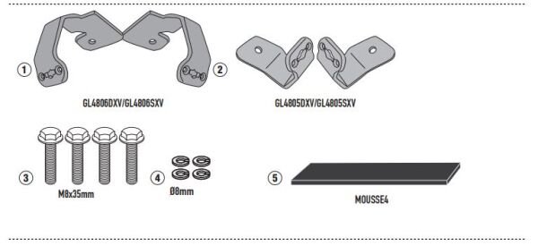 GIVI 1192KIT HONDA NC 750 X (21-24) YAN ÇANTA TAŞIYICI BAĞLANTI