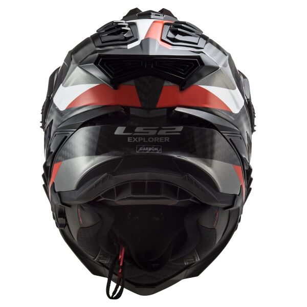 LS2 EXPLORER C KARBON FRONTIER TITANIUM-KIRMIZI KASK