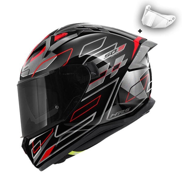 GIVI 50.9 ASSAULT SİYAH-TITANIUM-KIRMIZI KASK