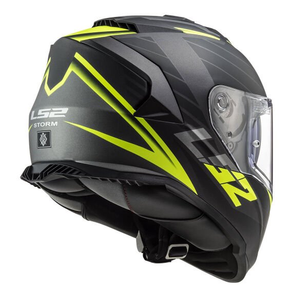 LS2 STORM 2 NERVE MAT SİYAH-NEON SARI KASK