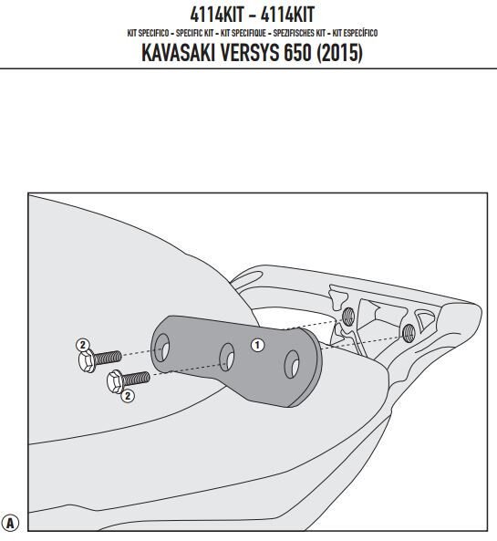 GIVI 4114KIT KAWASAKI VERSYS 650 (15-24) YAN ÇANTA TAŞIYICI BAĞLANTI KITI