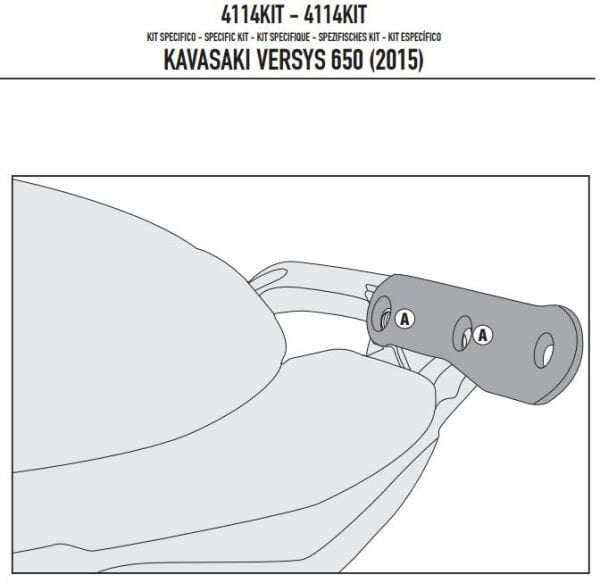 GIVI 4114KIT KAWASAKI VERSYS 650 (15-24) YAN ÇANTA TAŞIYICI BAĞLANTI KITI