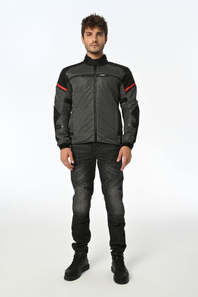 LS2 RIVA MONT SİYAH-GRİ-KIRMIZI