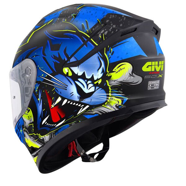 GIVI 50.X WILD MAT SİYAH-MAVİ KASK