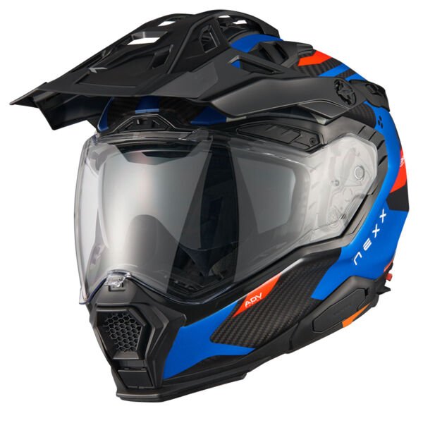 NEXX X.WED 3 KEYO KARBON MAT MAVİ-KIRMIZI KASK