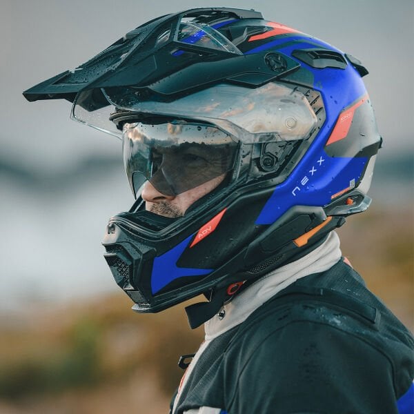 NEXX X.WED 3 KEYO KARBON MAT MAVİ-KIRMIZI KASK