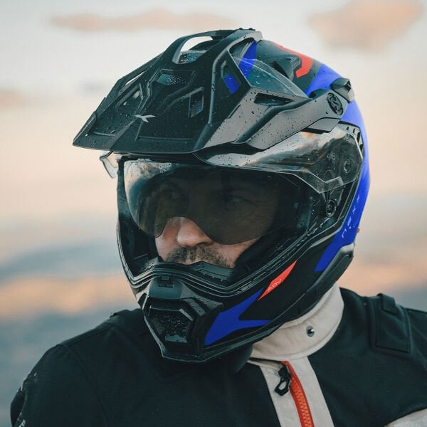 NEXX X.WED 3 KEYO KARBON MAT MAVİ-KIRMIZI KASK