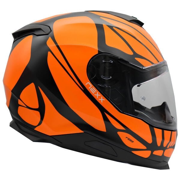 NEXX Y.100 B-SIDE MAT SİYAH-TURUNCU KASK