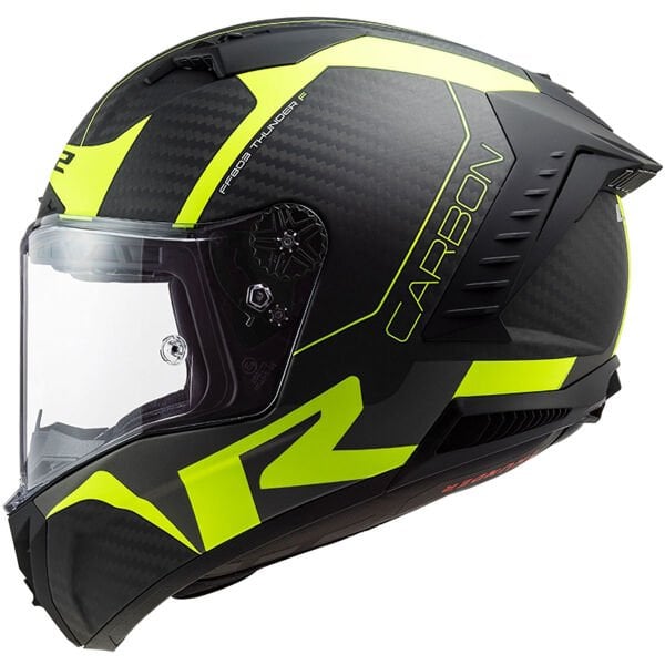 LS2 THUNDER KARBON RACING 1 MAT NEON SARI KASK