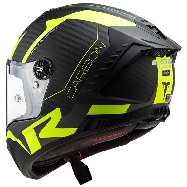 LS2 THUNDER KARBON RACING 1 MAT NEON SARI KASK