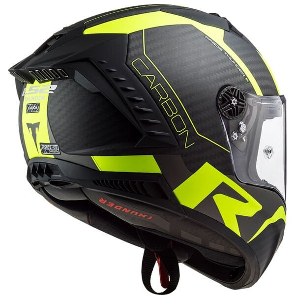LS2 THUNDER KARBON RACING 1 MAT NEON SARI KASK