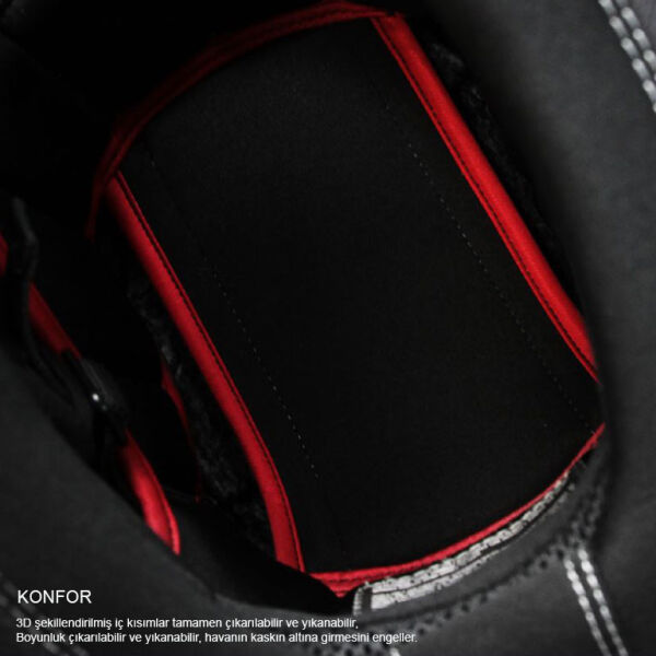 NEXX SX.100 GIGABOT KIRMIZI-SARI KASK