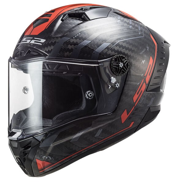 LS2 THUNDER KARBON SPUTNIK METAL KIRMIZI KASK