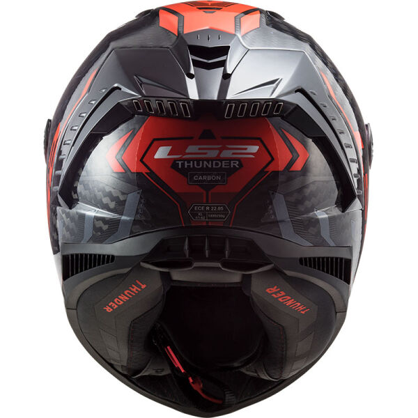 LS2 THUNDER KARBON SPUTNIK METAL KIRMIZI KASK