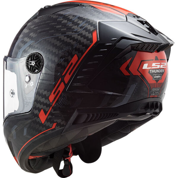 LS2 THUNDER KARBON SPUTNIK METAL KIRMIZI KASK