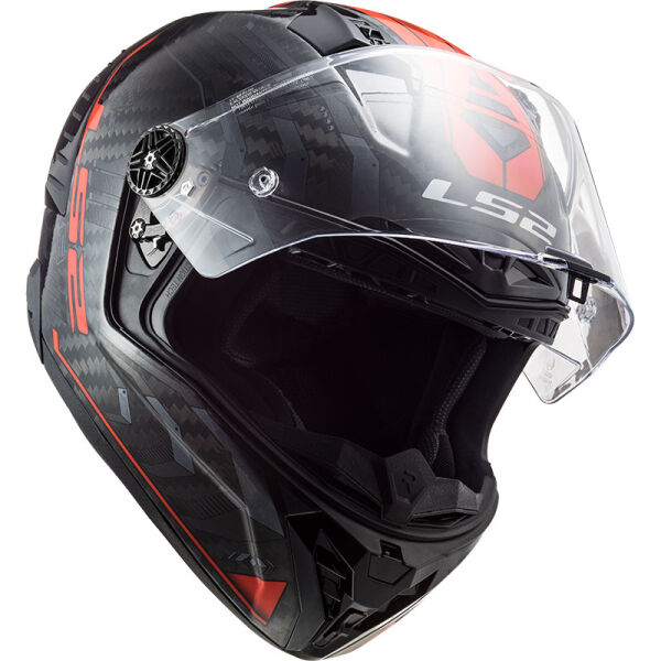 LS2 THUNDER KARBON SPUTNIK METAL KIRMIZI KASK