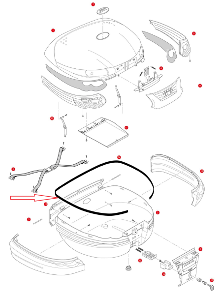 GIVI Z1908R ÇANTA KAPAK CONTASI E55