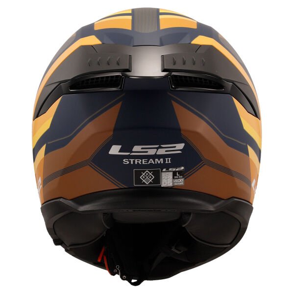 LS2 STREAM 2 VINTAGE MAT NAVY MAVİ-TURUNCU-KAHVERENGİ KASK