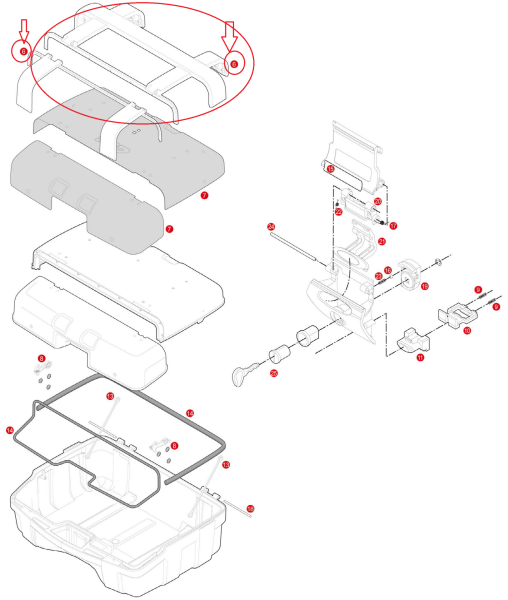 GIVI Z2063R ÇANTA ÜST PLASTİK ŞERİT TRK46-TRK33