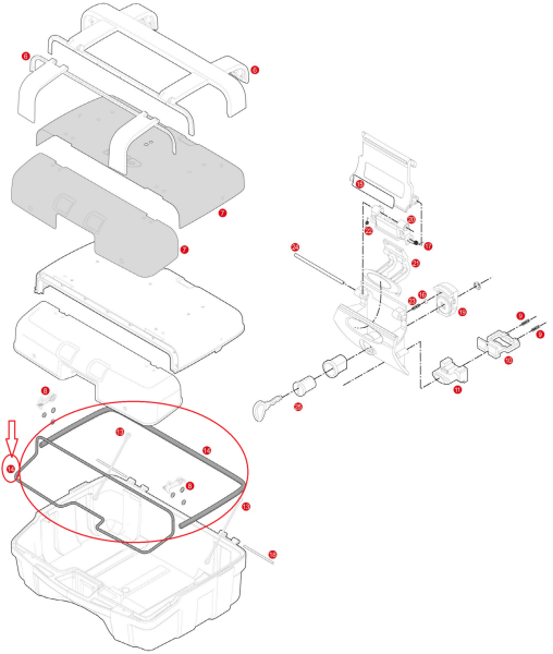 GIVI Z2072R ÇANTA KAPAK CONTASI TRK33-TRK46