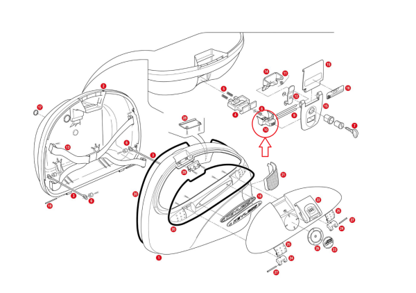 GIVI Z217 ÇANTA TABLA DÜĞMESİ E41-E360-E460
