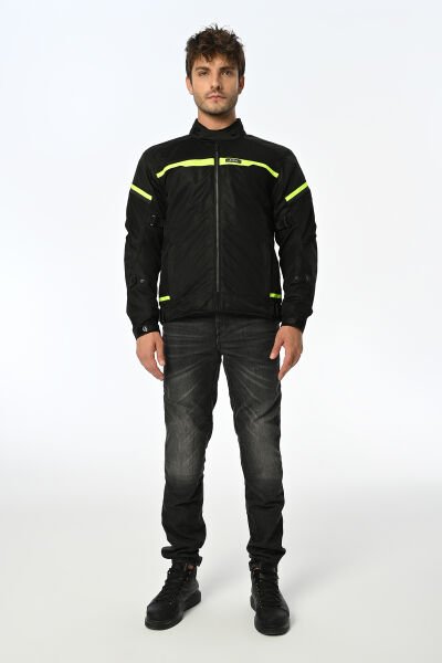 LS2 RIVA MONT SİYAH-NEON SARI